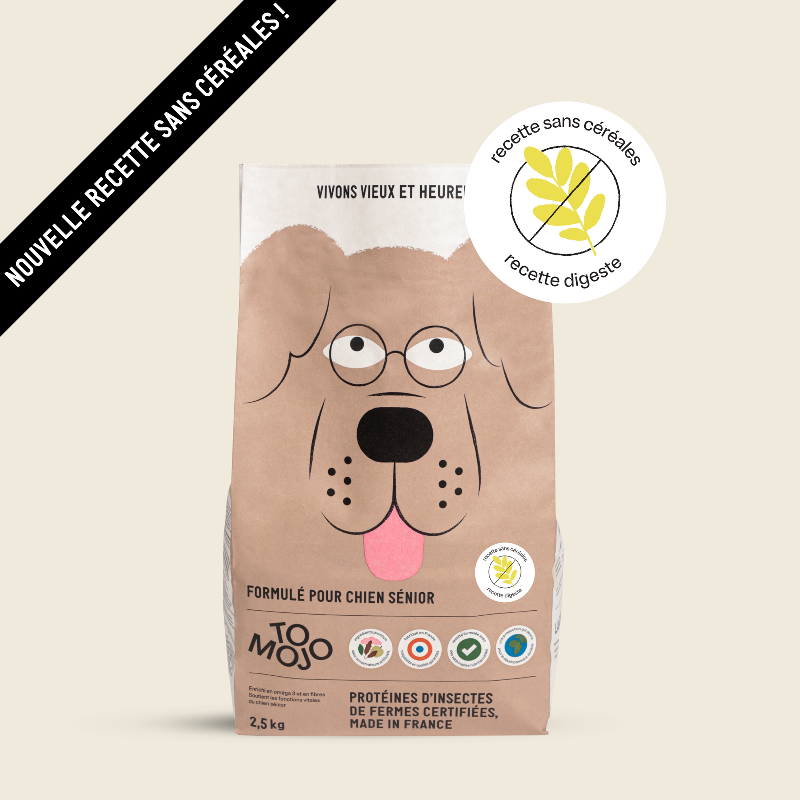 Insect-based kibble for senior dogs – Tomojo