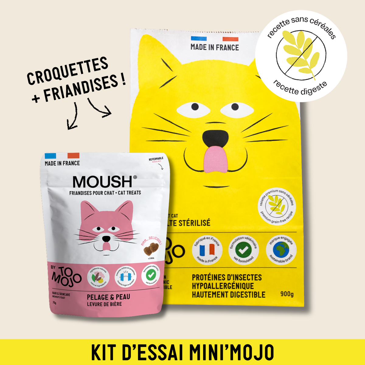 Tomojo, la croquette hypoallergénique pour chien et chat aux insectes.